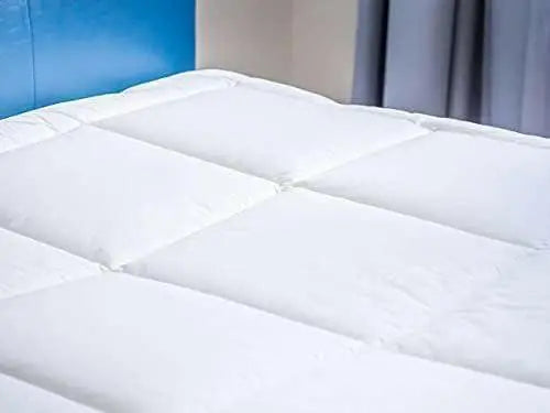 Sleep Well Soft Material Mattress Topper, Fabric, White