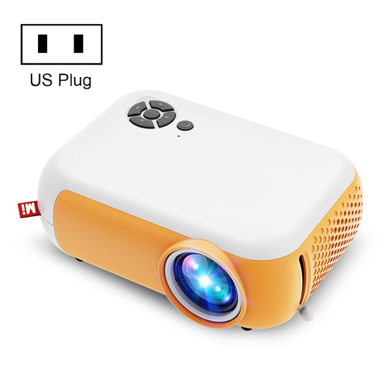 A10 480x360 Pixel Projector Support 1080P Projector ,Style: Same-screen White Yellow