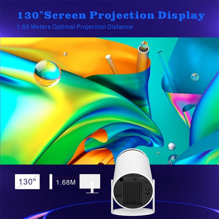 HY300 Smart Projector Android 11.0 System 120 Lumen Portable Projector