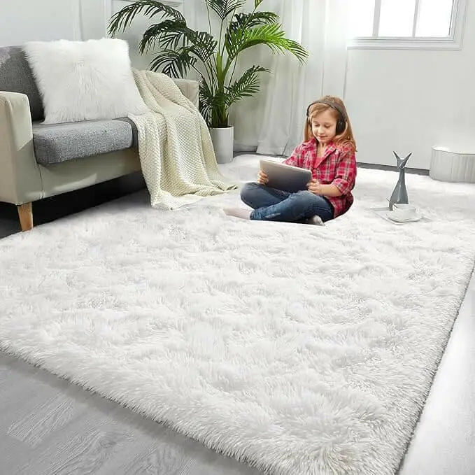 Ultra Soft Indoor Modern Area Rugs Fluffy Living Room Carpets for Children Bedroom Home Decor Nursery Rug, Washable Furry Throw Rugs