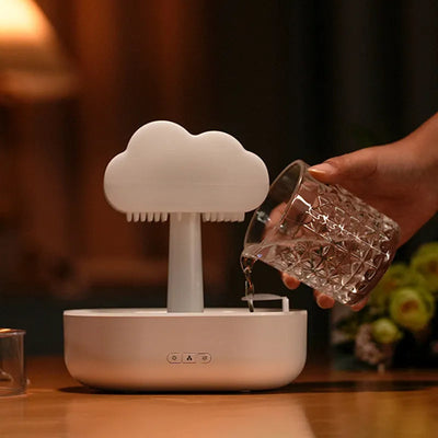 Rain cloud night light humidifier