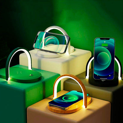 Wireless charging station for night lighting