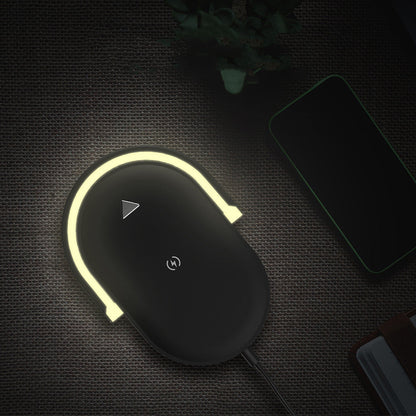 Wireless charging station for night lighting