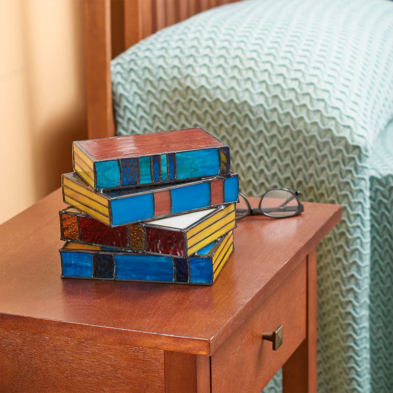 Stacked books lamp