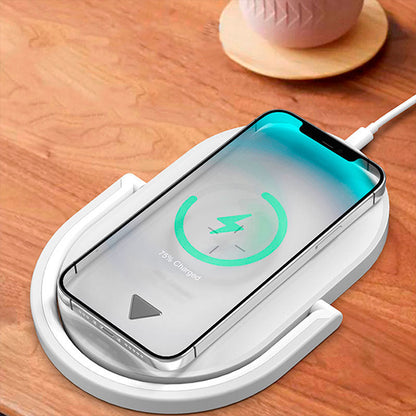 Wireless charging station for night lighting