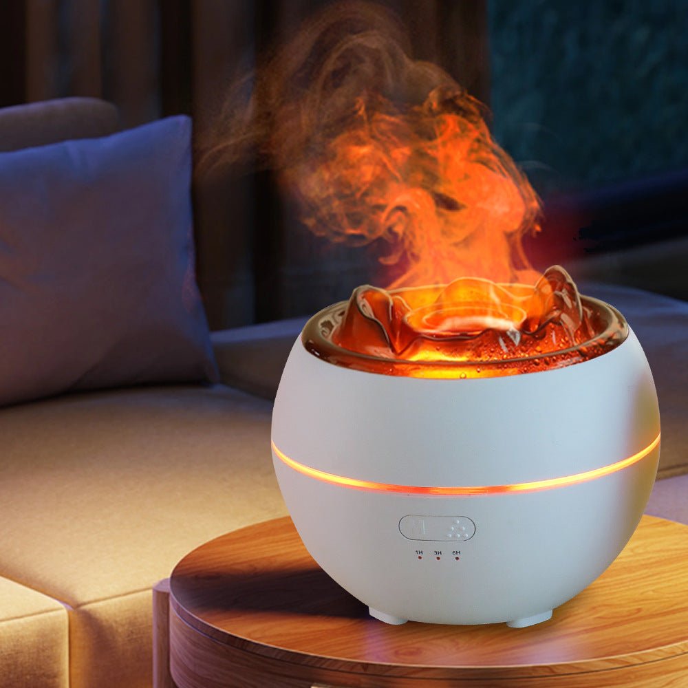 Flame aroma diffuser for the home