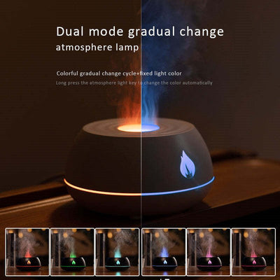 Flame humidifier oil diffuser