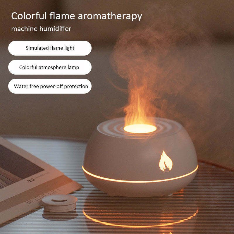 Flame humidifier oil diffuser