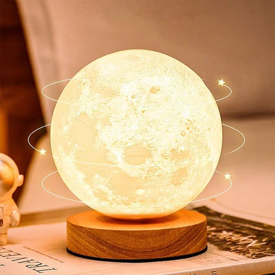 Rotating moon lamp