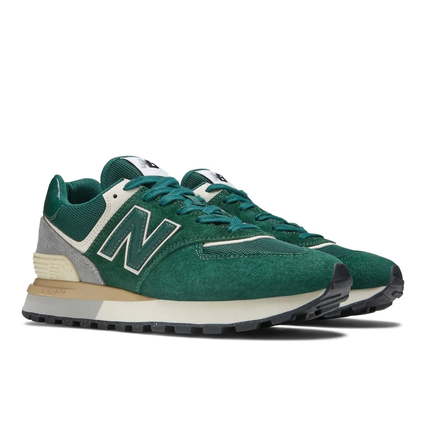 New Balance 574 Green with Silver