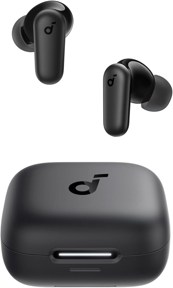 Anker R50i Soundcore R50i NC by Anker Noise Cancelling Earbuds, Best Earbuds 2024 Strong and Smart Noise Cancelling, Powerful Bass, 45H Playtime, 2-in-1 Case and Phone Stand, IP54, Wireless Earbuds, Bluetooth 5.4, App Control